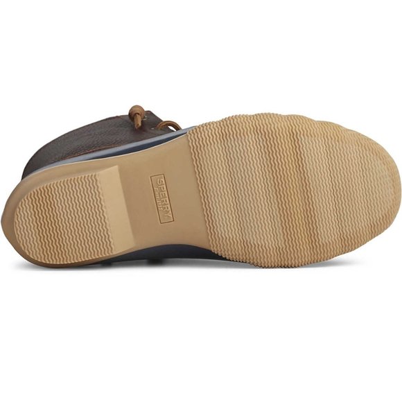 Sperry Women's Tan/Navy All-Weather Leather Saltwater Core Duck Boots Size 9M - Picture 3 of 16